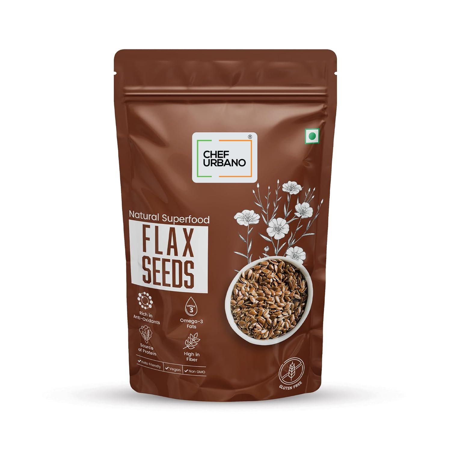 Chef Urbano Seeds Flax Pouch 300 Gms (MRP: Rs. 149/-)