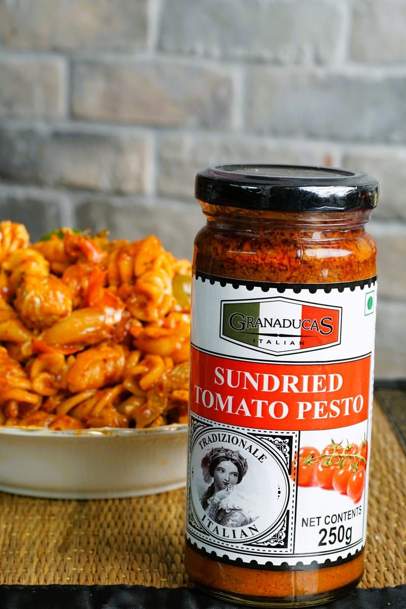 Granaducas Sundried Tomato Pesto (Jar) | Rich Tomato & Herb Paste | Pasta, Sandwich & Bruschetta Spread