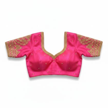 Pink Embroidered Designer Blouse