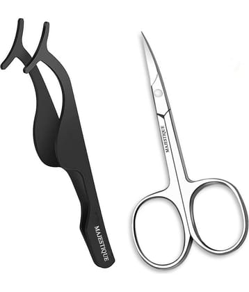 Majestique Professional 2Pcs Set Pointed Small Scissor & Eyelash Curlers Extension Applicator