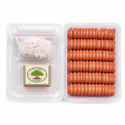 Mud Diya  (60 Pcs) of 3 ML size with Cotton Wicks & Matchbox | Terracotta Clay Diyas for Diwali, Pooja & Oil/Ghee Lighting | EYA Garden