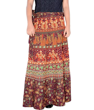 Sttoffa Cotton Wrap Skirt - Brown