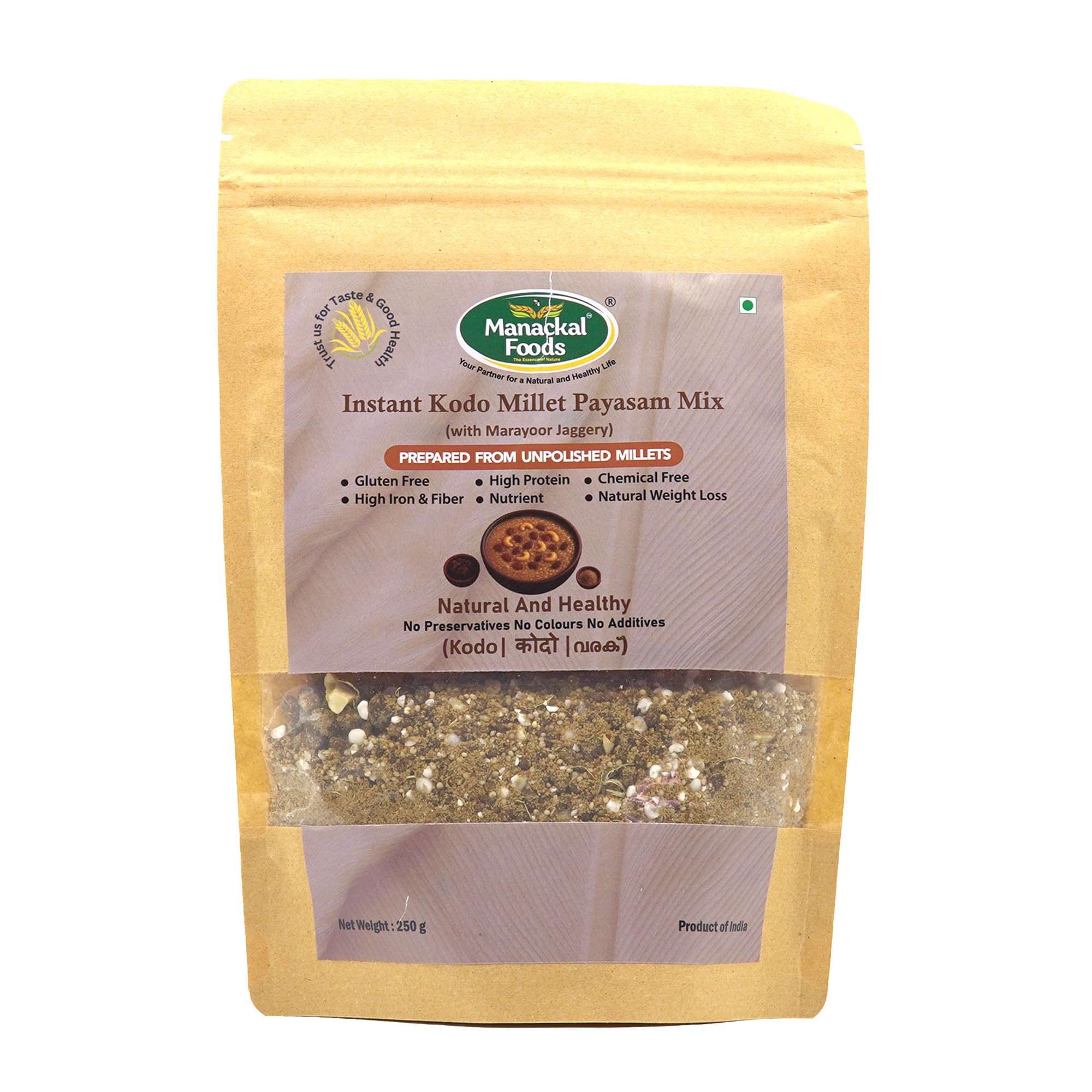 Kodo Millet Instant Payasam Mix | Ready-to-Cook | Natural, No Preservatives | Healthy Dessert Mix | 250g