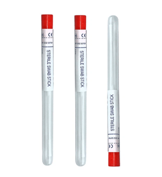 Transport swab sticks PP individual sterile in tube 100 PIC
