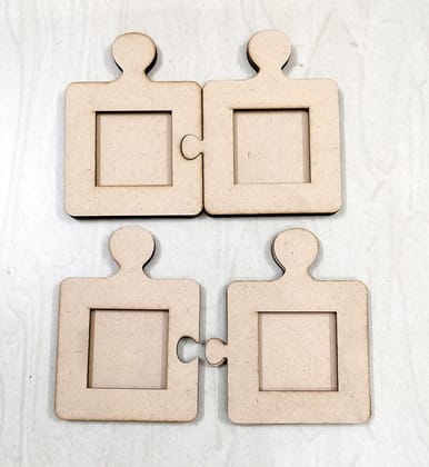 Brand Zero MDF Puzzle Photo Frame Combo of 2 Sets - 3.63 Inches By 5 Inches