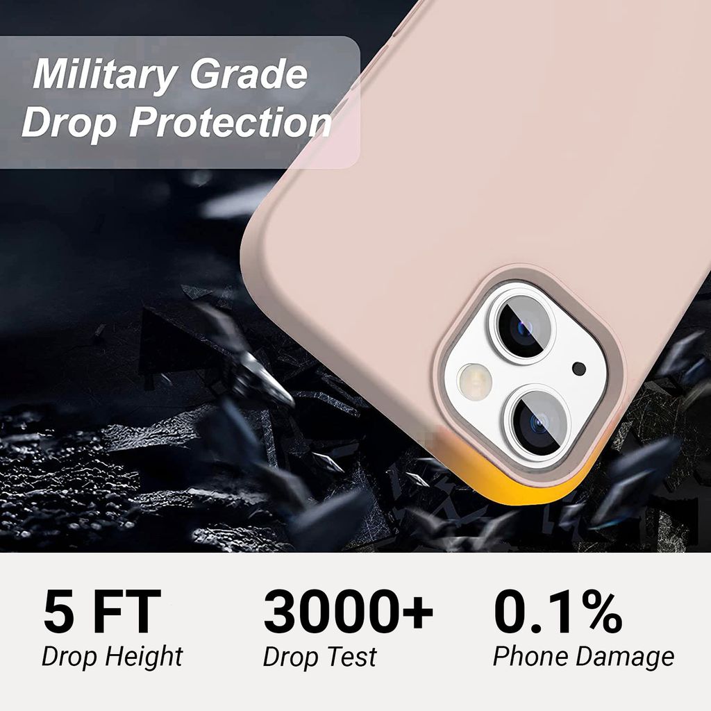 LIRAMARK Liquid Silicone Soft Back Cover Case for Apple iPhone 13 Mini (6.1 Inch)