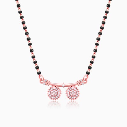 Rose Gold Zircon Traditional Mangalsutra