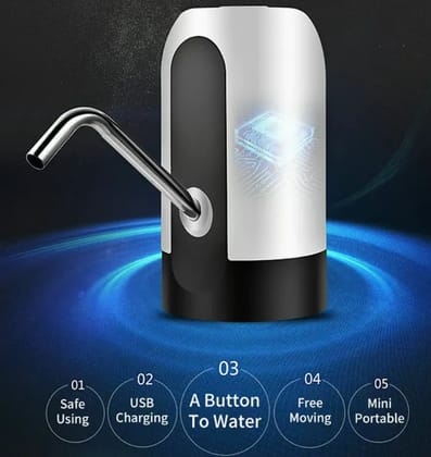 Automatic Wireless Water Can Dispenser Pump for 20 Litre Bottle Can, White/Black Automatic Wireless Water Can Dispenser Pump for 20 Litre Bottle Can, White/Black