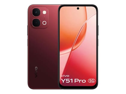 Vivo Y51 Pro 5G (8GB RAM, 128GB Storage) Smartphone, 5G Connectivity, FHD+ Display, Long Battery Life  - Festive Red