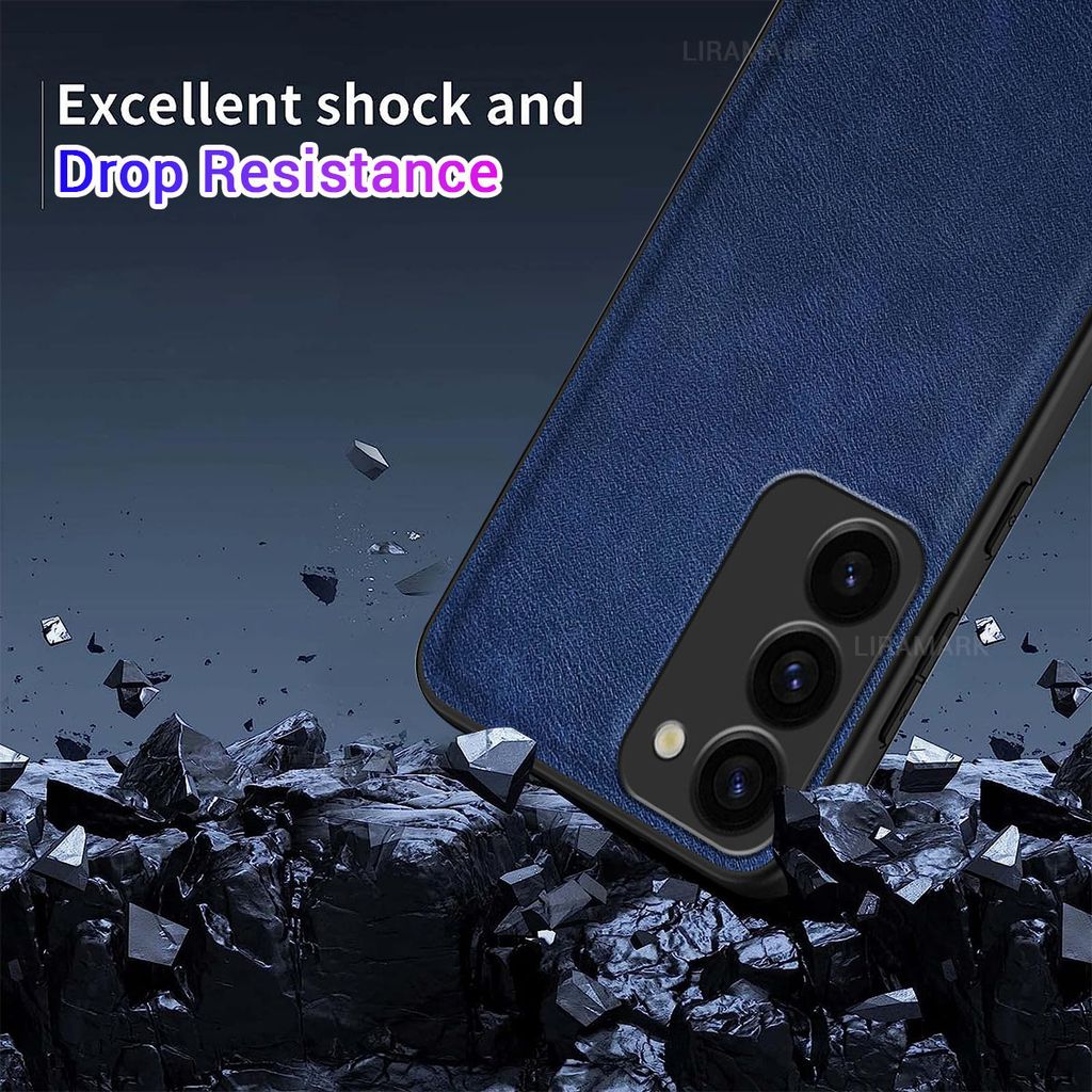 LIRAMARK PU Leather Flexible Back Cover Case Designed for Samsung Galaxy S23 Plus (6.6 inch)