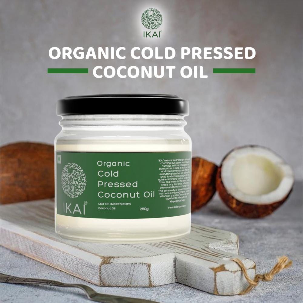 Organic Cold Pressed Coconut Oil | Wood Pressed | Cooking Oil | 250ml