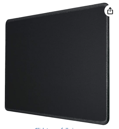 LS LAPSTER Quality Assured Speedo Type Non-Slip Rubber Base Mouse Pad with Antifray Stitched Embroidery Edges for Laptop PC - (240mm x 200mm x 2mm), (LST-MP-(S)(BL-BL)-1PC)