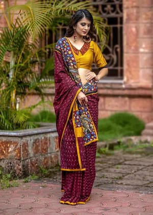 Pure Mulmul Cotton Silk Saree with Digital Print  by SHIV TEXTILES Pure Mulmul Cotton Silk Saree with Digital Print  by SHIV TEXTILES