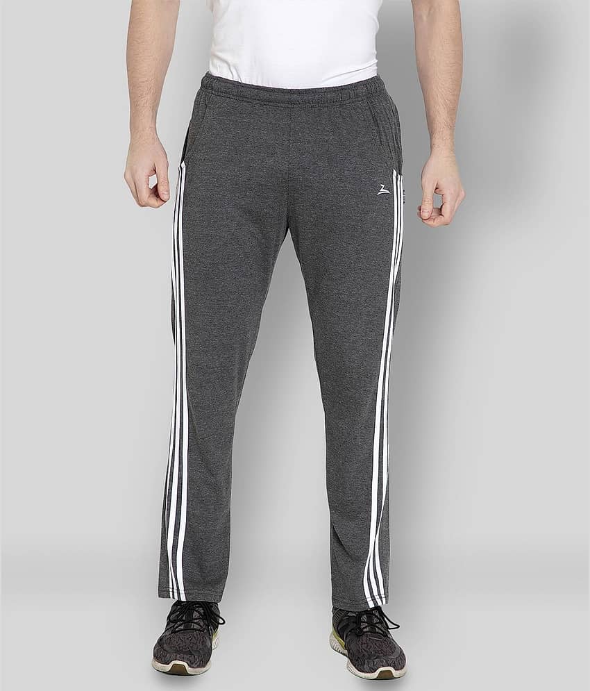 Zeffit - Grey Melange Cotton Blend Men's Sports Trackpants ( Pack of 1 )