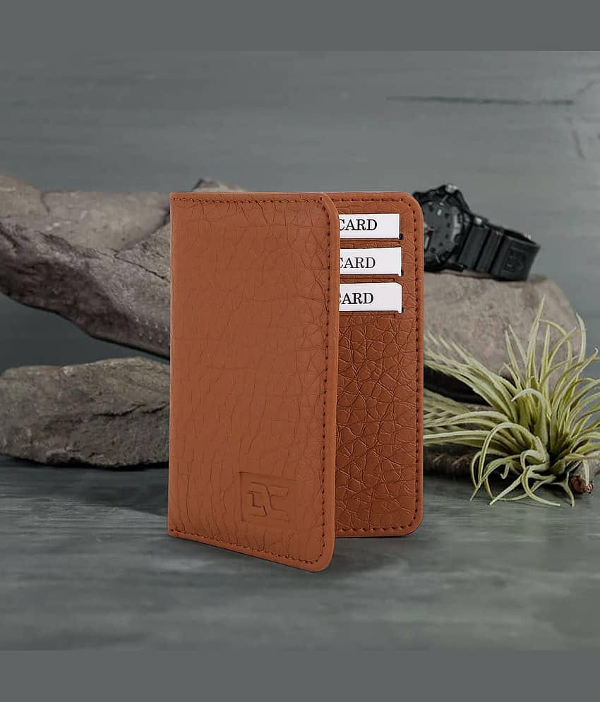 Dezire Crafts PU Embellished Men's Regular Wallet With 9 Slots For Card ( Tan , Pack of 1 )