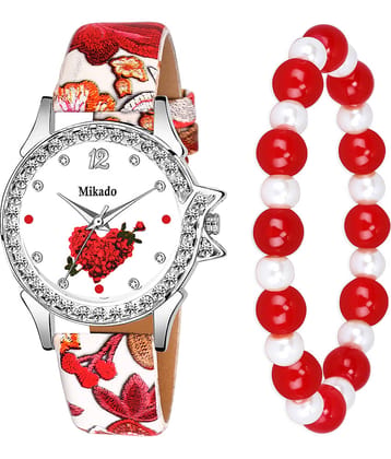 Mikado Leather Round Womens Watch