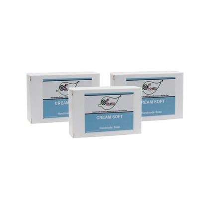 Artnweavess Cream Soft Handmade Soap NT, 100 gm - Pack of 3