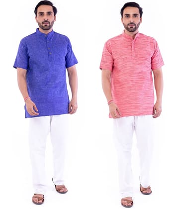 DESHBANDHU DBK - Multi Cotton Men's Regular Kurta ( Pack of 2 )