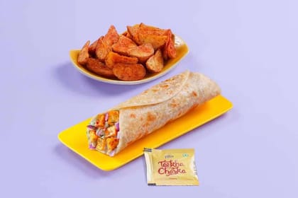 DIY Paneer Classic Wrap and Wedges Breakfast Meal DIY Paneer Classic Wrap and Wedges Breakfast Meal