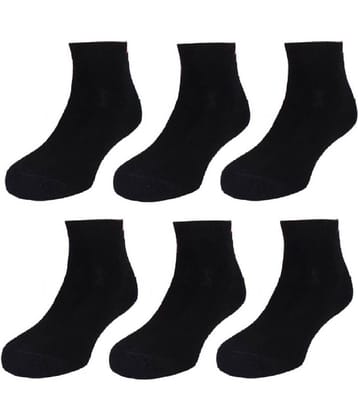 Tahiro Black Cotton Formal Ankle Length Socks - Pack Of 6