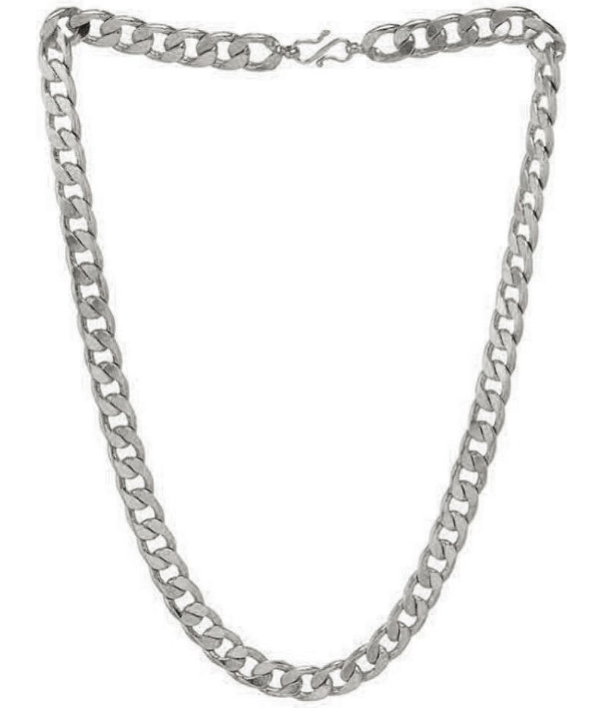 PUJVI - Silver Plated Alloy Chain ( Pack of 1 )