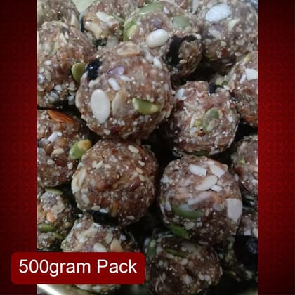 Samarth Khajoor Dry Fruit & Mixed Seeds Ladoo (500g) | Natural Date Sweetener | Healthy Fasting Food