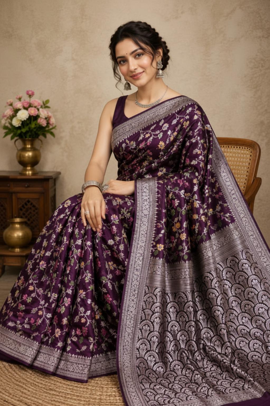 Pashmina Silk Blend Sarees