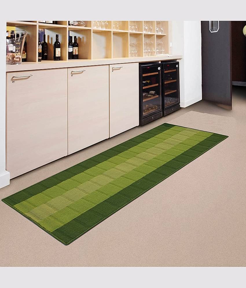 Status Green Polypropylene Carpet Checks 2x5 Ft
