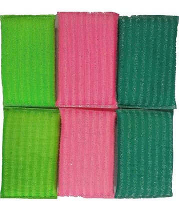 Dish Wash Sponge Pack of 6, Multi-Use, Non-Scratch Scrubber, Heavy Duty Scrub for Dishwashing, Kitchen Sponge for Hard Surface Tools