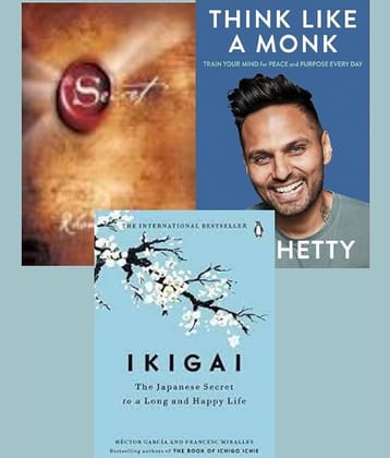 The Secret + Think Like A Monk + Ikigai