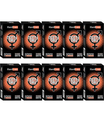 NottyBoy HardCore Raised Dots Big Dotted Condoms - Pack of 100