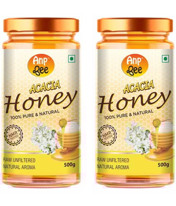 ANP BEE Honey Raw Acacia Honey 500 g Pack of 2