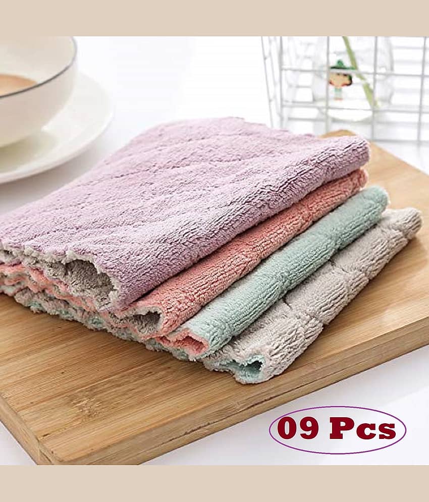 VillWin Pack of 1 Microfibre Below 300 -GSM Hand Towel ( Multicolor )