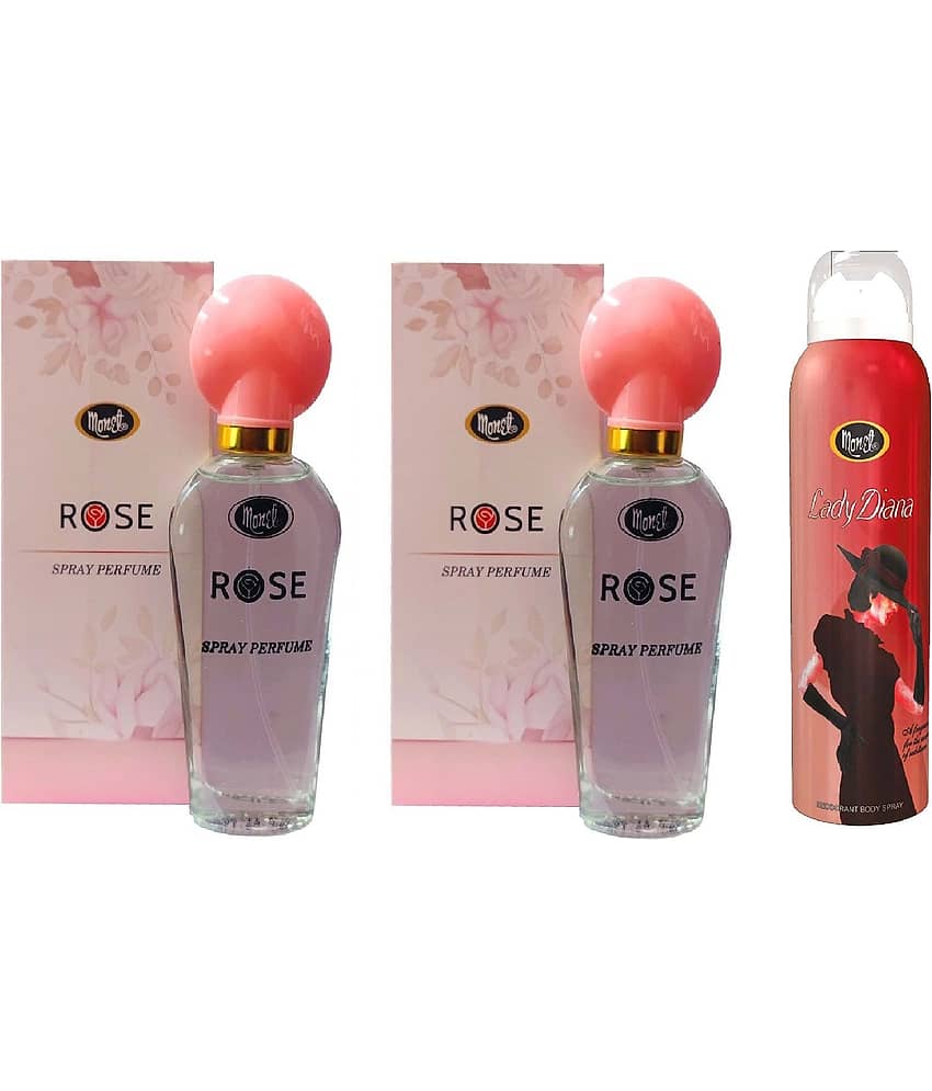 Monet - ROSE PERFUME & LADYDYNA DEO Deodorant Spray for Men,Women 210 ml ( Pack of 3 )