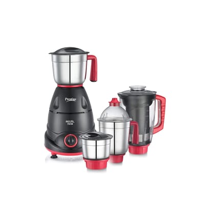 Prestige 750 Watts Regal Mixer Grinder with 4 Jars (3 Stainless Steel Jars + 1 Juicer Jar)| Black Prestige 750 Watts Regal Mixer Grinder with 4 Jars (3 Stainless Steel Jars + 1 Juicer Jar)| Black - Multi-Color / Medium
