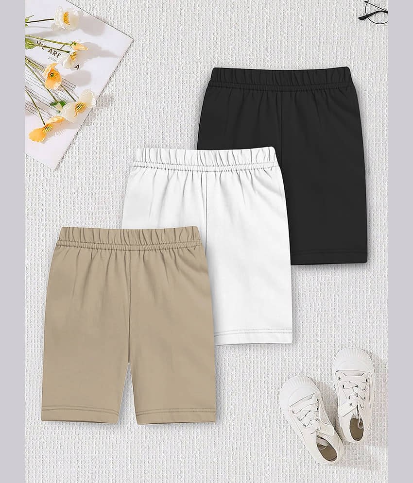 Trampoline Pack of 3 Girls Cotton Shorts ( Multicolor )