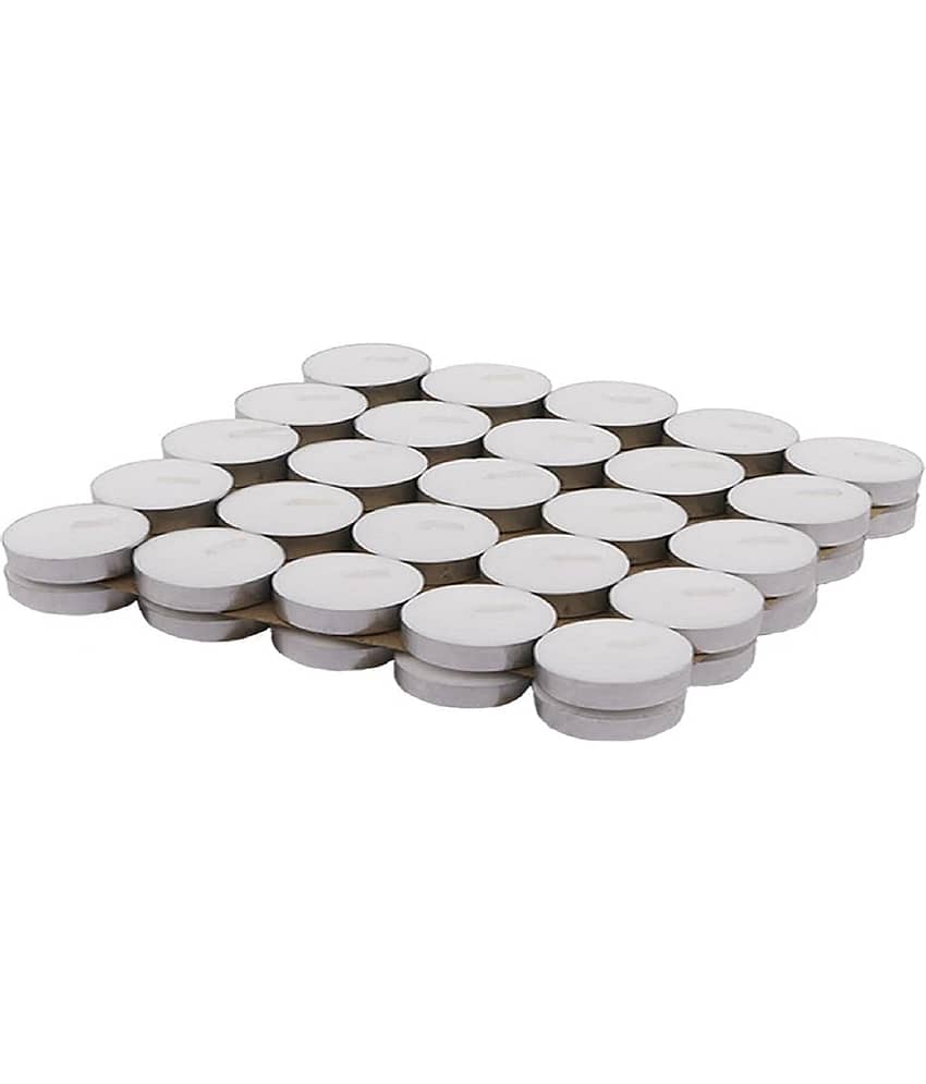 PROSPERRO LUMO - White Unscented Wax Tea Light Candle 4 cm ( Pack of 50 )