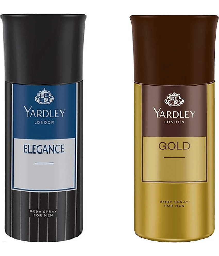 Yardley London Elegance and Gold For Men Pack Of 2 Deodorant Spray - For Men (150 ml each, Pack of 2)