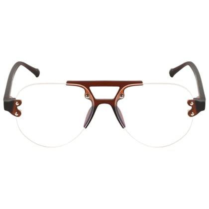 TERRY & CO | Zero Power Blue Cut Eyeglasses | Anti-Glare, UV Protection, Lightweight | For Gaming & Computer Use | Unisex | BROWN