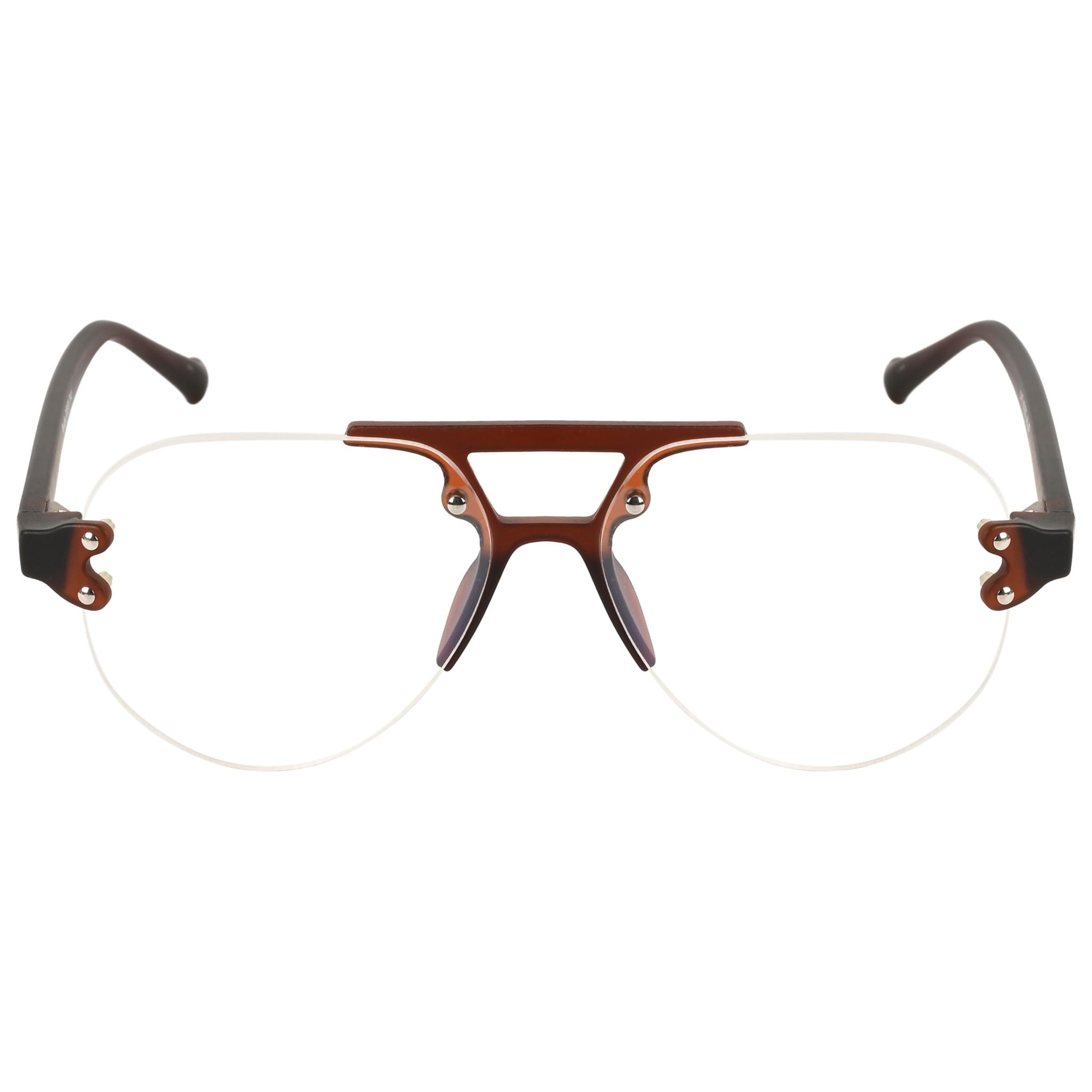 TERRY & CO | Zero Power Blue Cut Eyeglasses | Anti-Glare, UV Protection, Lightweight | For Gaming & Computer Use | Unisex | BROWN