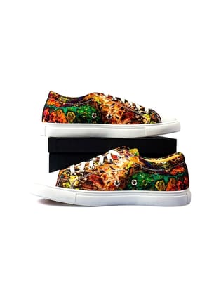 Men Printed Canvas Sneakers