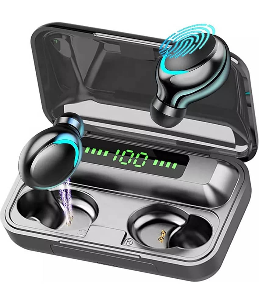 VERONIC F95 Bluetooth True Wireless (TWS) In Ear 30 Hours Playback Low Latency,Powerfull bass IPX4(Splash & Sweat Proof) Black