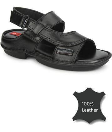 Fashion Victim Black Leather Sandals