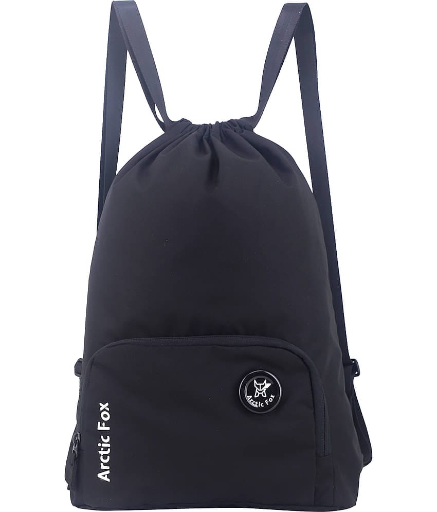Arctic Fox 15 Litres Draw String Bags Black Backpack