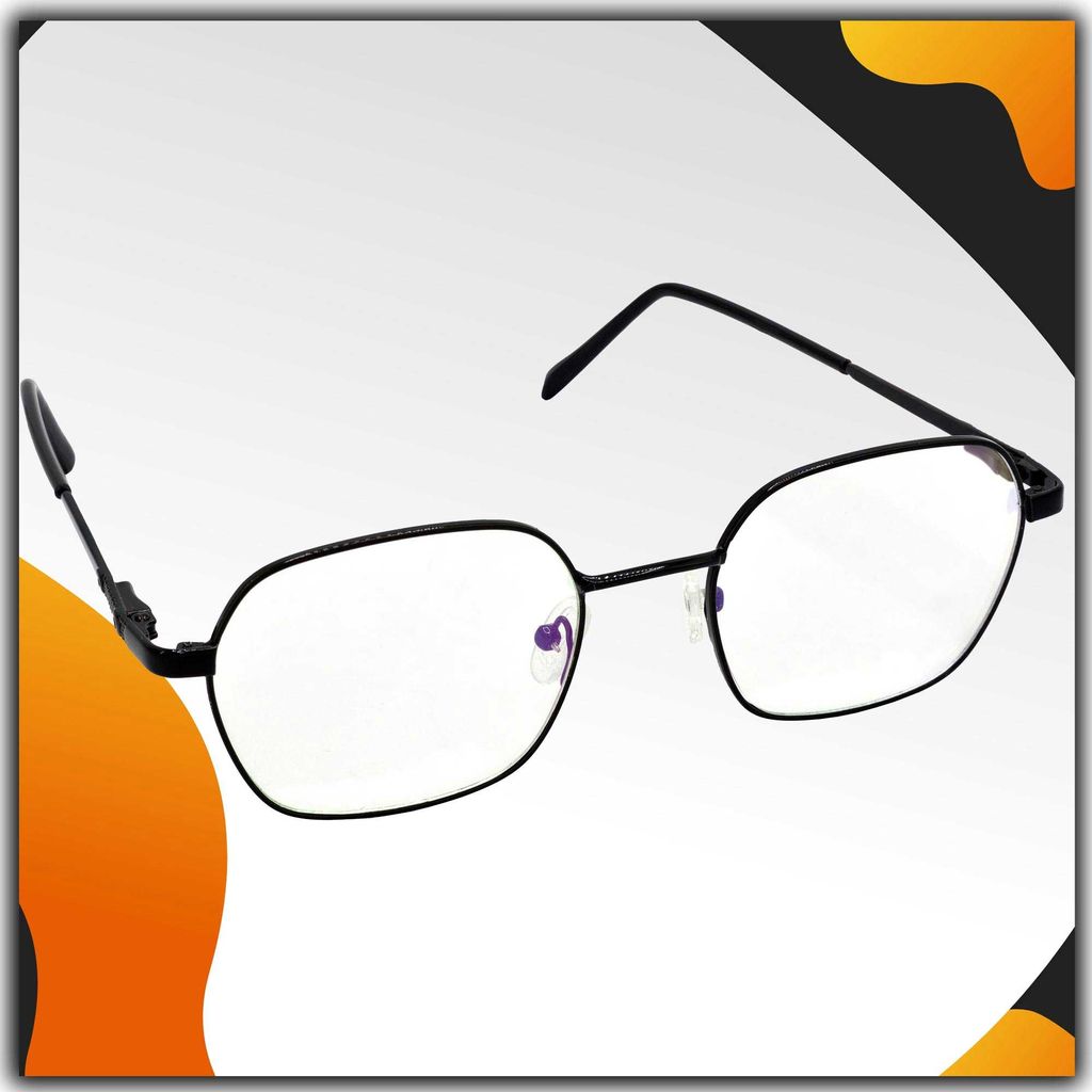 Hrinkar Metal Full Rim Rectangle Spectacles Frames for Men & Women - HFRM19019