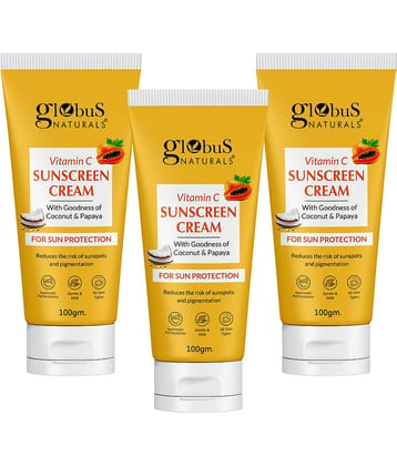 Globus Naturals Sunscreen Cream For All Skin Type ( Pack of 3 )