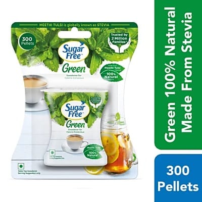 Sugar Free Green Sweetener - With Natural Stevia, Zero Calories, 1 pc (300 Pellets)