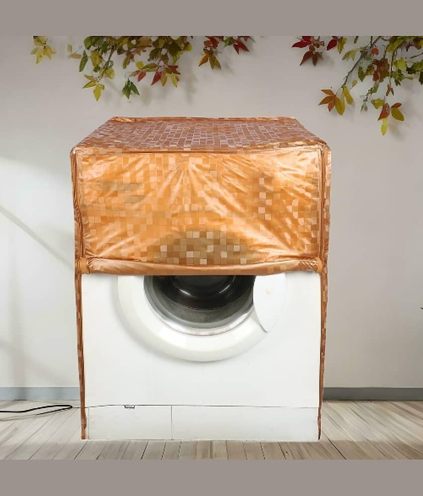 CASA FURNISHING Front Load Washing Machine Cover Compatiable For 7 kg - Gold