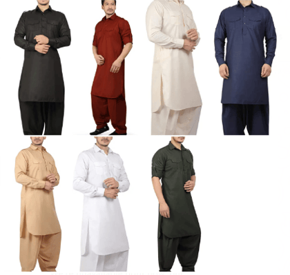 MENS PATHANI ( Size M Color : Black  )