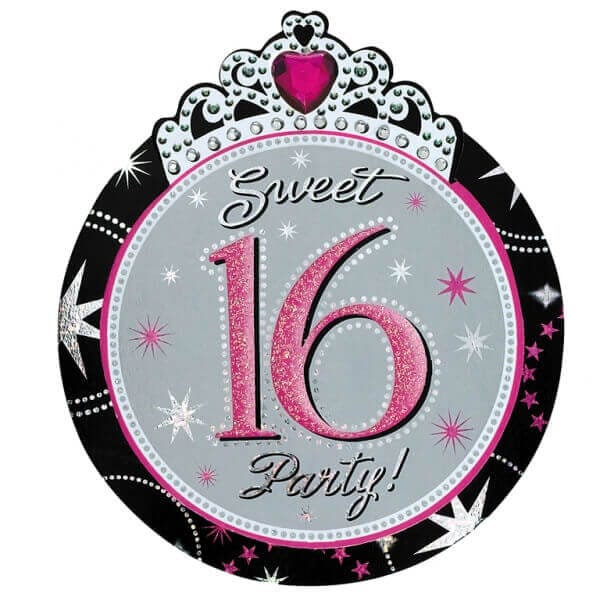 SWEET 16 JUMBO INVITE - Party and Festive Needs | Buy online on ZillyBuy